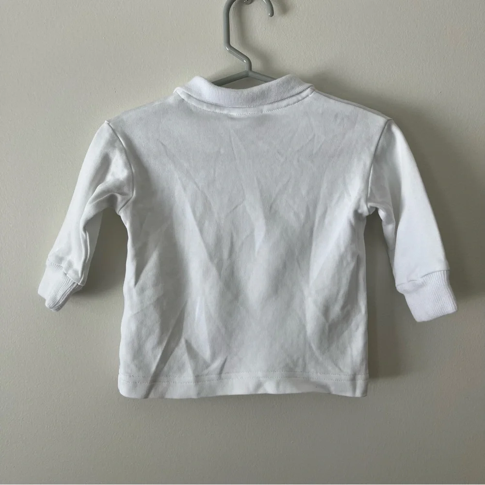 Kids Florence Eiseman Long Sleeve Polo Shirt 12m White Neutral